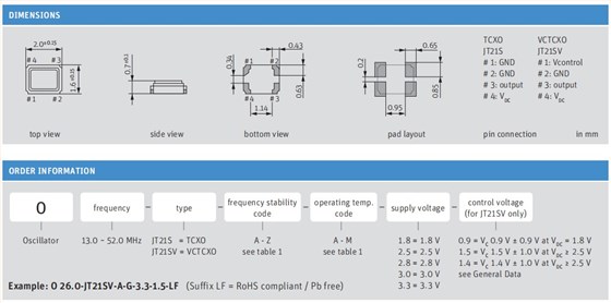 JT21S(V) &middot; (VC)TCXO