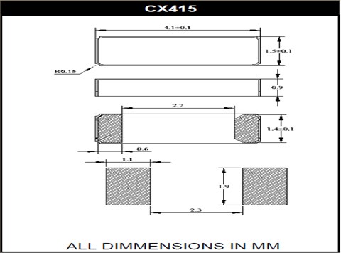 Cardinal晶振,32.768K時(shí)鐘晶振,CX415貼片晶體