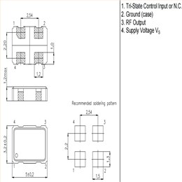 XO-53000H無(wú)線模塊晶振,XO-53331HST-LF-45.000MHz,KVG低電壓振蕩器