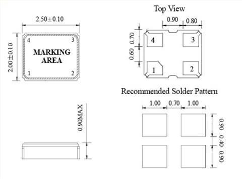 2520mm,FCD-Tech電信晶振,SX2C-33K20EH-36MHz,3.3V,CMOS