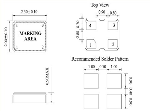 CMOS,FCD-TechCrystal,SX2K-18K20E-32.768kHz,2520mm,32.768K時鐘振蕩器