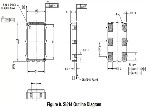 Si514,514GBB000118AAG,156.25MHZ,7050mm,Silicon小封裝振蕩器