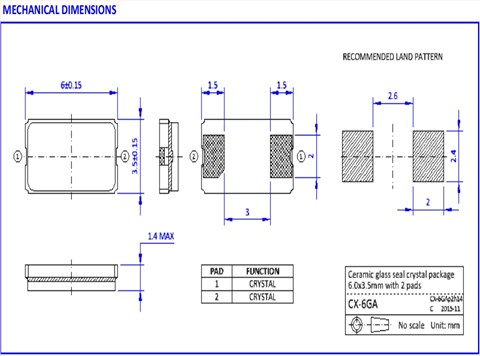 NKG陶瓷晶振,S6GA27.0000F16E25-EXT,S6GA視頻晶振,27MHZ,6035mm