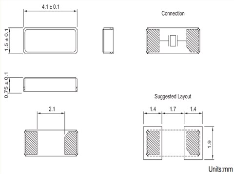 9HT9-32.768KDZF-T,9HT9,32.768kHz,4115mm,TXC晶技晶體