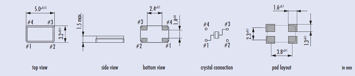 寬頻高速小型晶振,SMD陶瓷表面封裝晶振,JXG53P4晶振