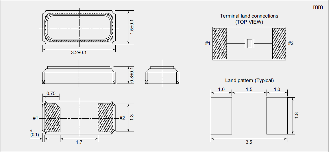 無(wú)線藍(lán)牙KHZ諧振器,時(shí)鐘模塊3215晶體,NX3215SE晶振