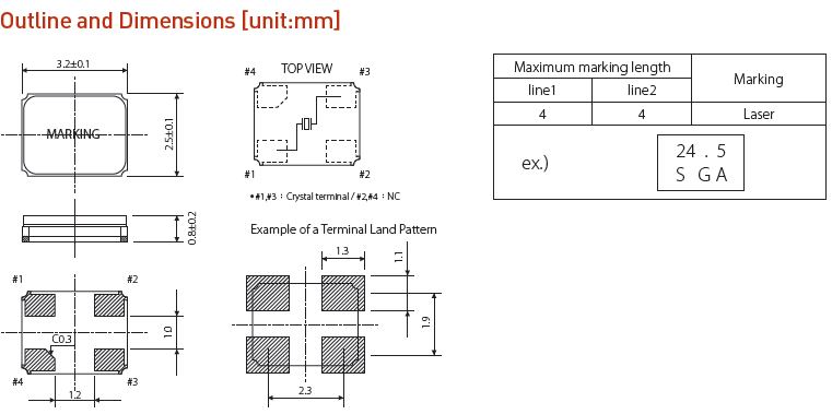 GX-32254晶振,陶瓷面3225晶振,數(shù)字電視晶振