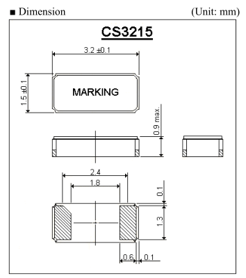 ITTI晶振,CS3215晶振,32.768KHZ晶振,CS3215-32.768KHz-12.5-TR晶振