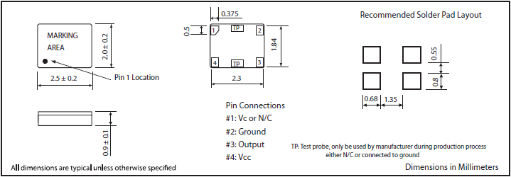 MTI-Milliren晶振,407晶振,有源貼片晶振