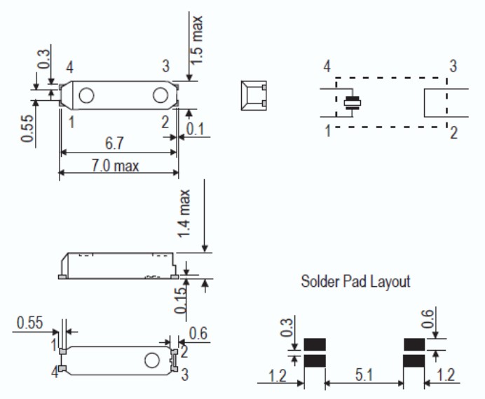 IQD晶振,CFPX-155晶振,無源貼片晶振