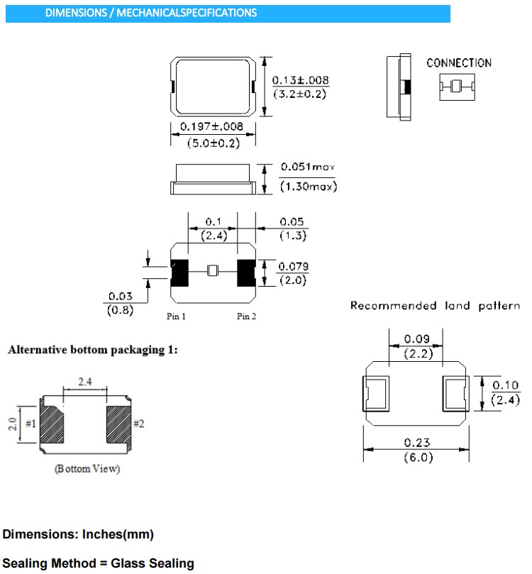 ELM3-12.000MHz-30-R80-D4Y-T,5032mm,AEL兩腳貼片晶振